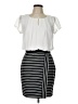 Speechless 100% Polyester Stripes White Casual Dress Size L - photo 1