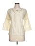 Assorted Brands 100% Cotton Ivory 3/4 Sleeve Blouse Size L - photo 1