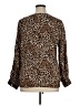 Ruby Rd. 100% Rayon Animal Print Brown Long Sleeve Blouse Size 1X - photo 2