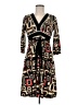 B. Smart Print Brown Casual Dress Size 8 - photo 1