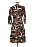 B. Smart Print Brown Casual Dress Size 8 - photo 2
