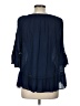 Fever 100% Rayon Blue 3/4 Sleeve Blouse Size L - photo 2