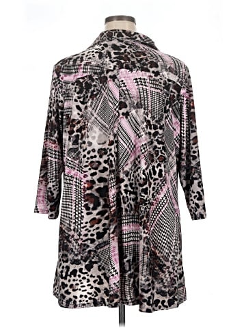 Attitudes by Renee 3/4 Sleeve Button-Down Shirt (view 2)