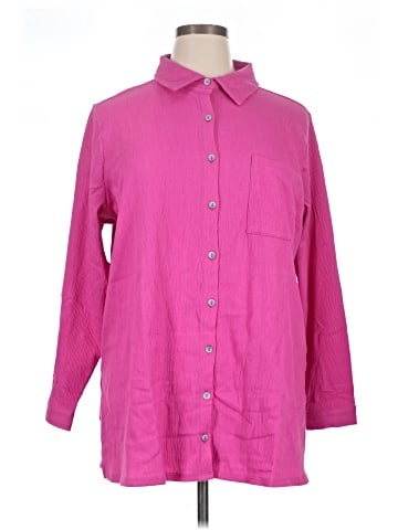 Belle By Kim Gravel 3/4 Sleeve Button-Down Shirt (view 1)