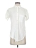 Theory Ivory Short Sleeve Button-Down Shirt Size P (petite) - photo 1