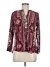 Tiny Paisley Burgundy Long Sleeve Blouse Size M - photo 1