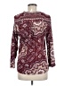 Tiny Paisley Burgundy Long Sleeve Blouse Size M - photo 2