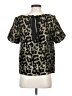 Hutch Animal Print Gold Short Sleeve Blouse Size S - photo 2