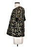 Hutch Animal Print Gold Short Sleeve Blouse Size S - photo 5