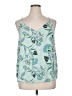 Ann Taylor LOFT 100% Polyester Teal Sleeveless Blouse Size XL - photo 1