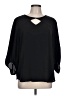 Maurices 100% Polyester Black 3/4 Sleeve Blouse Size L - photo 1