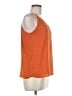 Versona 100% Polyester Orange Sleeveless Blouse Size M - photo 4