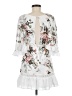 NLW 100% Polyester Floral White Casual Dress Size S - photo 2