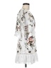 NLW 100% Polyester Floral White Casual Dress Size S - photo 4