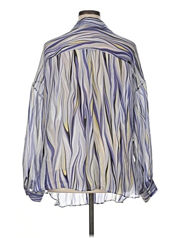 Lafayette 148 New York Long Sleeve Silk Top (view 2)