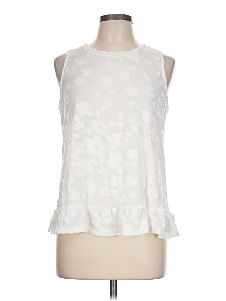 Pre-owned Michael Michael Kors Sleeveless Blouse In White