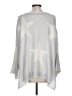 Pol 100% Polyester Stars Silver Pullover Sweater Size L - photo 2