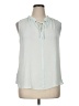 Ann Taylor LOFT 100% Polyester Teal Sleeveless Blouse Size XL - photo 1