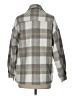 Assorted Brands 100% Polyester Plaid Gray Coat Size S - photo 2