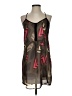 Roxy 100% Polyester Graphic Brown Casual Dress Size S - photo 1