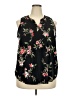 Croft & Barrow 100% Rayon Floral Black Sleeveless Blouse Size XXL - photo 1