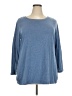 Avenue Color Block Stripes Blue Pullover Sweater Size 18 Plus - photo 1