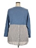 Avenue Color Block Stripes Blue Pullover Sweater Size 18 Plus - photo 2