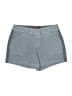 SPANX Solid Blue Denim Shorts Size L - photo 1
