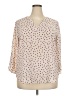 Maurices 100% Polyester Polka Dots Ivory 3/4 Sleeve Blouse Size XXL - photo 1