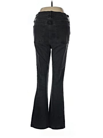 Madewell Tall Kick Out Crop Jeans in Black Rinse Wash (view 2)