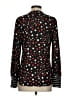 CAbi 100% Polyester Hearts Black Long Sleeve Blouse Size S - photo 2