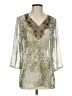 Chico's 100% Polyester Green 3/4 Sleeve Blouse Size Sm (0) - photo 1