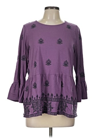 Purejill 3/4 Sleeve Top (view 1)