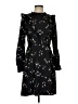 Ann Taylor 100% Polyester Floral Black Cocktail Dress Size 4 - photo 1