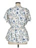 Arula 100% Polyester Blue Short Sleeve Blouse Size 1X - photo 2