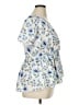 Arula 100% Polyester Blue Short Sleeve Blouse Size 1X - photo 4