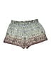 Joie 100% Silk Paisley Green Shorts Size S - photo 2