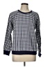 Draper James 100% Cotton Checkered-gingham Blue Pullover Sweater Size L - photo 1