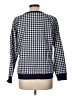 Draper James 100% Cotton Checkered-gingham Blue Pullover Sweater Size L - photo 2