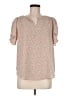 Maison d' Amelie 100% Polyester Tan Short Sleeve Blouse Size M - photo 1