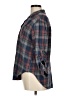 Love Notes 100% Cotton Plaid Blue 3/4 Sleeve Button-Down Shirt Size M - photo 5