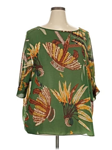 Allegra K 3/4 Sleeve Blouse (view 1)