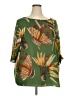 Allegra K Green 3/4 Sleeve Blouse Size 4X (estimated) - photo 1