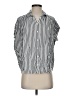 Madewell Stripes Gray Short Sleeve Blouse Size S - photo 1