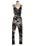 Topshop Animal Print Black Jumpsuit Size 4 - photo 1