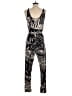 Topshop Animal Print Black Jumpsuit Size 4 - photo 2