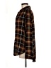 BeachLunchLounge Plaid Brown Long Sleeve Button-Down Shirt Size M - photo 5