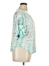 XCVI Tie-dye Teal Short Sleeve Blouse Size XL - photo 4
