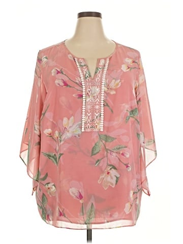Belle By Kim Gravel 3/4 Sleeve Blouse (view 1)