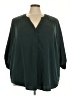 Torrid 100% Polyester Green 3/4 Sleeve Blouse Size 5X Plus (5) - photo 1
